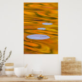 Lily-pad op oranje water, Canada Poster (Keuken)