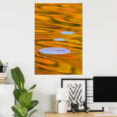 Lily-pad op oranje water, Canada Poster (Thuiskantoor)