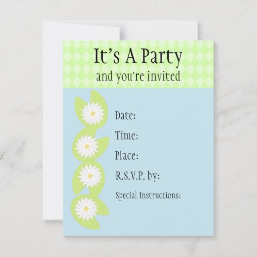 Lily Pad Uitnodiging (Voorkant)