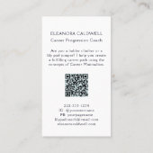 Lily Pads Elegant Swan Career Coach Visitekaartje (Achterkant)