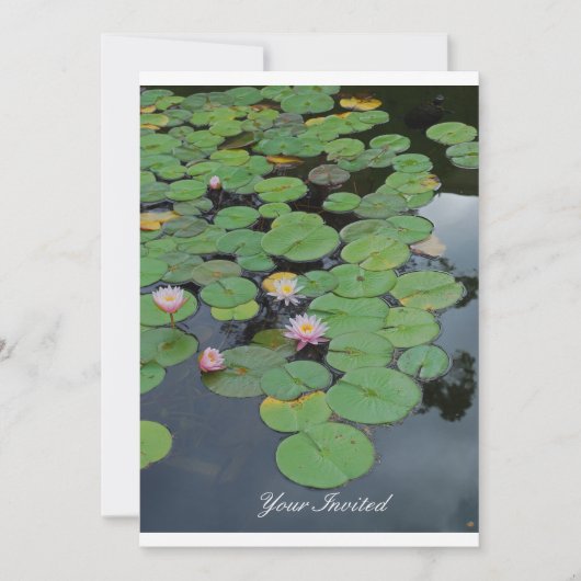 Lily Pads "Jouw uitnodiging" Kaart (Voorkant)