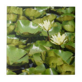 Lily Pads met Blooms Ceramic Photo Tile Tegeltje (Voorkant)
