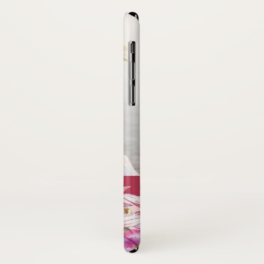 Lily Peony Floral Monogram Foto Case-Mate iPhone Case (Achterkant/links)