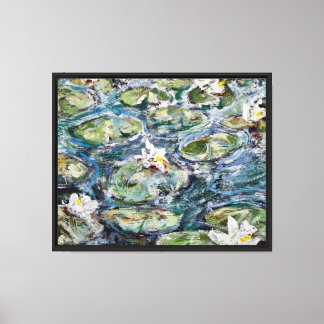 Lily Pond #3 beroemd gemaakt door Peter Demopoulos Canvas Afdruk