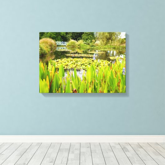 Lily Pond Canvas Print (Insitu (Houten vloer))