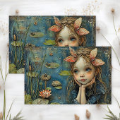 LILY POND FEE DECOUPAGE TISSUEPAPIER