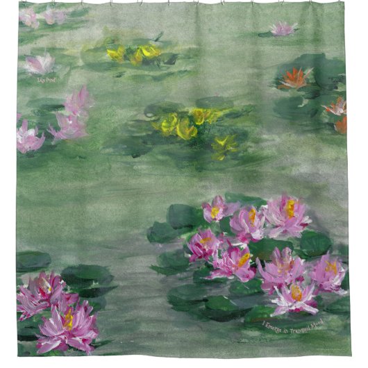 *'LiLy Pond' ontwerp Douchegordijn (Voorkant)