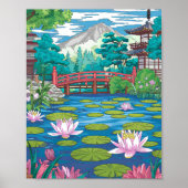 Lily Pond Poster - Minimalistische platte vector N (Voorkant)