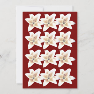 Lily postcard (Rood) 百合ポストカード(赤) Feestdagenkaart