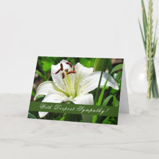 Lily Sympathy Greeting Card Kaart