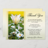 Lily Sympathy Memorial Service Merci Cartes (Devant / Derrière)