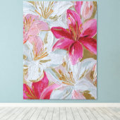 Lily Texture Abstrait Rose et Or Art Mural (Insitu (Plancher de Bois))