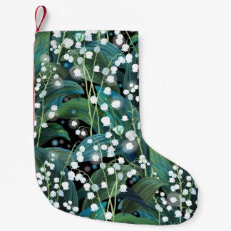 Lily Valley naadloze patroon achtergrond Kleine Kerstsok
