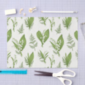 Lily van de vallei bloemen en bladeren botanisch tissuepapier (Craft)