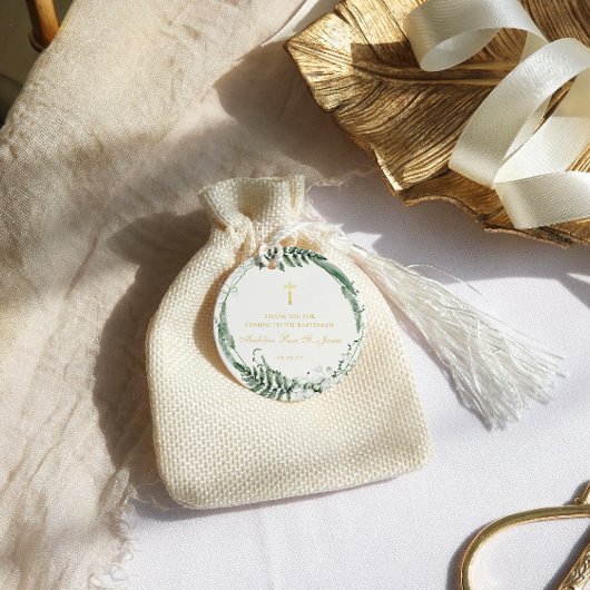 Lily van de vallei | Bloemen gouden doop Bedankjes Labels