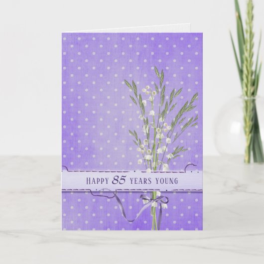 Lily van de vallei Boeket 85e verjaardag Kaart (Voorkant)