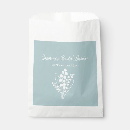 Lily van de vallei boeket Vrijgezellenfeest Bedankzakje (Voorkant)