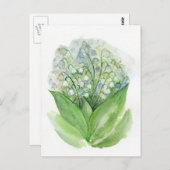 Lily van de vallei briefkaart (Voorkant / Achterkant)