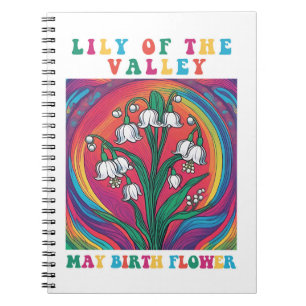 Lily van de Vallei Geboorte Maand Bloem Kleurrijk Notitieboek