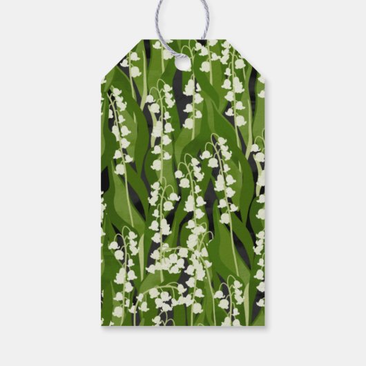 Lily van de vallei groen bruiloft dank u cadeaulabel (Achterkant)