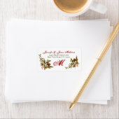 Lily van de Vallei Monogram Bruiloft Label (Insitu)