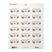 Lily van de Vallei Monogram Bruiloft Label (Full Sheet)