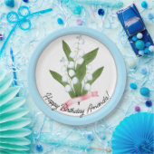 Lily van de vallei, retro papieren bordje (Feest)