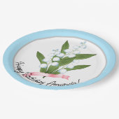 Lily van de vallei, retro papieren bordje (Gekanteld)