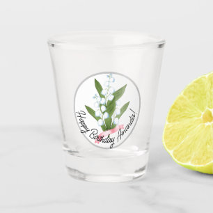 Lily van de vallei, retro shot glas