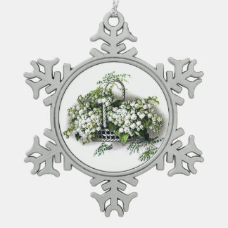 Lily van de vallei Tin Sneeuwvlok Ornament