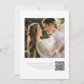 Lily van de vallei wit bloemenbruiloft RSVP Kaart (Achterkant)