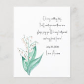 Lily van de Valley... ben je mijn Bridesmaid. (Achterkant)