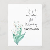 Lily van de Valley... ben je mijn Bridesmaid. (Voorkant)