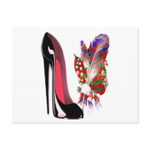 Lily van de Valley Bouquet en Black Stiletto Shoe