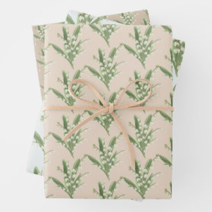 Lily van de Valley Floral Inpakpapier Vel