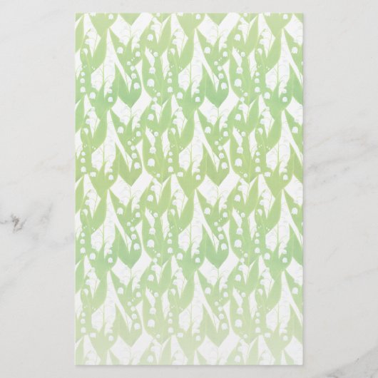 Lily van de Valley Floral Pattern Briefpapier (Voorkant)