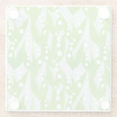 Lily van de Valley Floral Pattern Glazen Onderzetter (Achterkant)