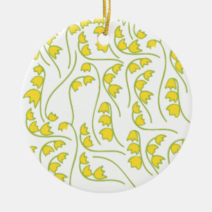 Lily van de Valley Floral Pattern Keramisch Ornament