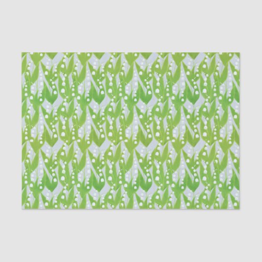 Lily van de Valley Floral Pattern Tissuepapier (Voorkant)