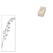 Lily van de Valley Floral Wood Art Stamp Rubberstempel (Gestempeld)