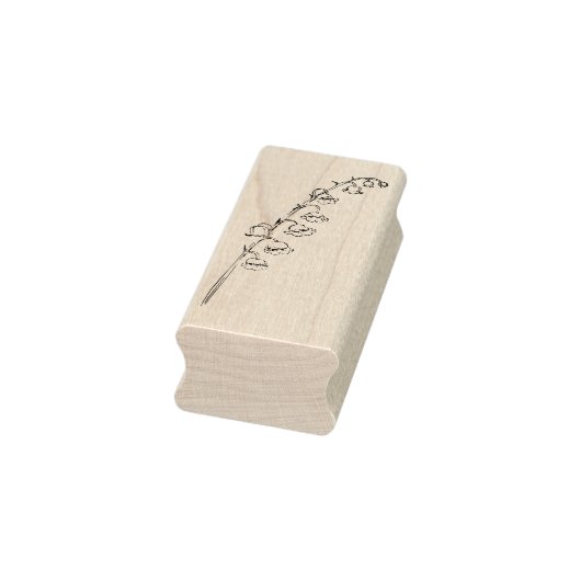 Lily van de Valley Floral Wood Art Stamp Rubberstempel (Stempel)