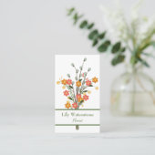 Lily van de Valley Florist Visitekaartje (Staand voorkant)