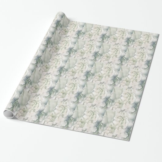 Lily van de Valley Flower Bouquet Cadeaupapier (Uitgerold)