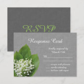 Lily van de Valley RSVP grijze schoot Kaartje (Voorkant / Achterkant)