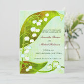 Lily van de Valley Rustic Wedding Save the Date (Staand voorkant)