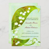 Lily van de Valley Rustic Wedding Save the Date (Voorkant / Achterkant)