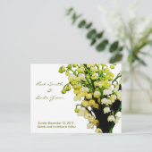 Lily van de Valley- Sparen de Datum Aankondigingskaart (Staand voorkant)