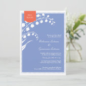 Lily van de Valley Spring Party Invitation Kaart (Staand voorkant)