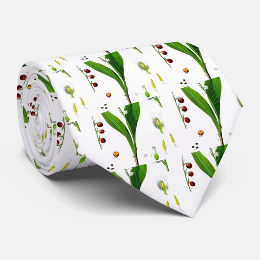 Lily van de Valley Stropdas (Opgerold)