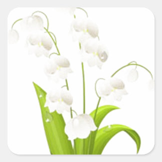 Lily van de Valley Vierkante Sticker